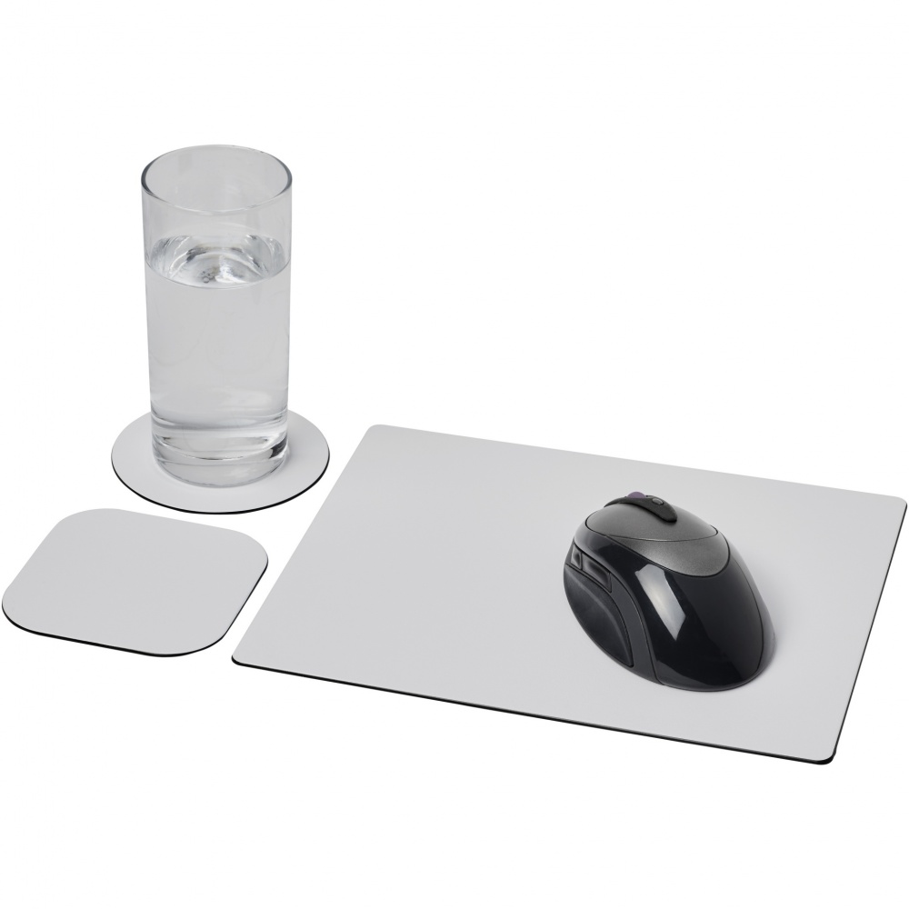 Logo trade promotional product photo of: Brite-Mat® mouse mat and coaster set combo 1