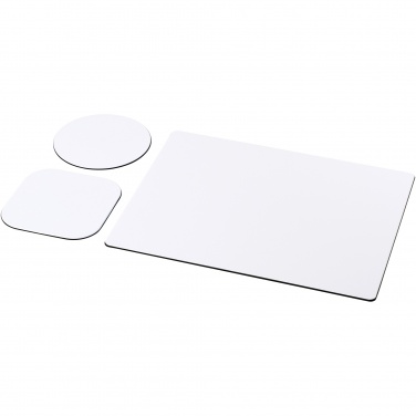 Logo trade promotional giveaways image of: Brite-Mat® mouse mat and coaster set combo 1