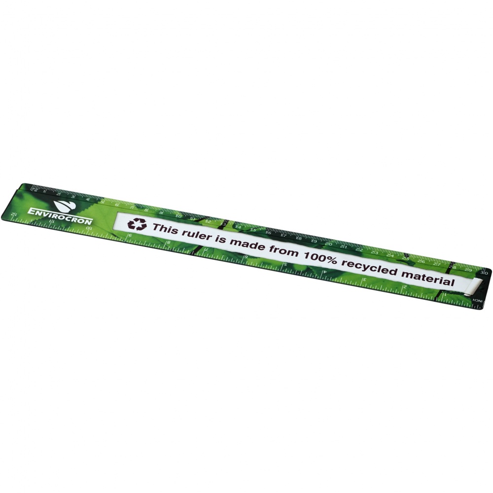 Logo trade promotional product photo of: Terran 30 cm ruler from 100% recycled plastic