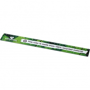 Logo trade promotional giveaways image of: Terran 30 cm ruler from 100% recycled plastic
