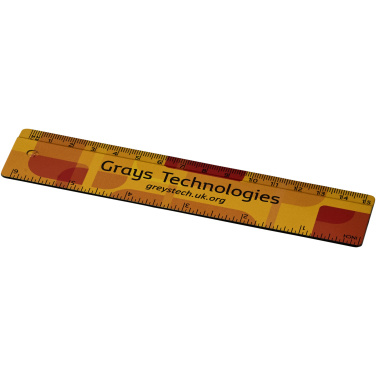 Logo trade advertising products image of: Terran 15 cm ruler from 100% recycled plastic