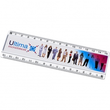 Logo trade promotional merchandise photo of: Ellison 15 cm plastic insert ruler