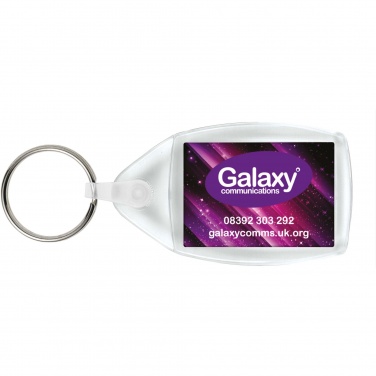 Logo trade promotional merchandise image of: Lita P6 keychain with plastic clip