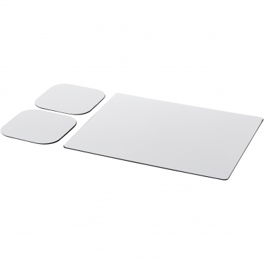 Logo trade advertising products picture of: Brite-Mat® mouse mat and coaster set combo 3