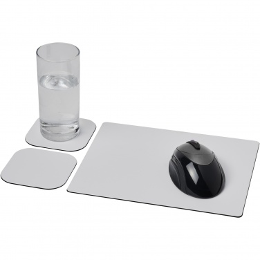 Logo trade promotional merchandise picture of: Brite-Mat® mouse mat and coaster set combo 3