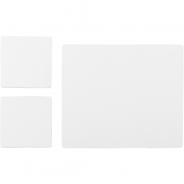 Logo trade promotional merchandise image of: Q-Mat® mouse mat and coaster set combo 3