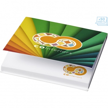 Logo trade advertising product photo of: Sticky-Mate® soft cover squared sticky notes 75x75mm