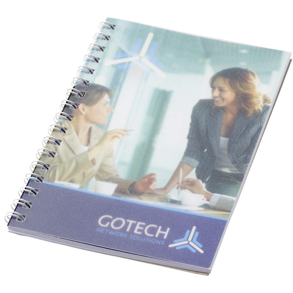Logo trade promotional product photo of: Desk-Mate® spiral A6 notebook PP cover