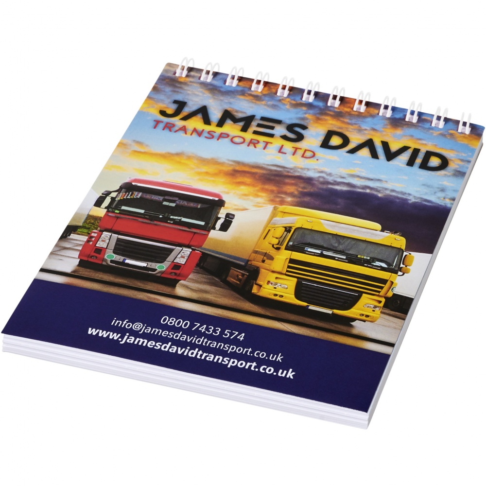 Logo trade advertising products picture of: Desk-Mate® spiral A6 notebook