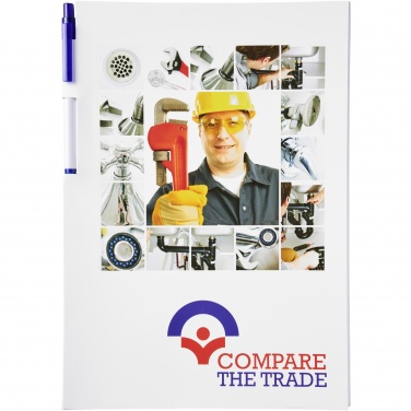 Logo trade business gifts image of: Essential conference pack A4 notepad and pen