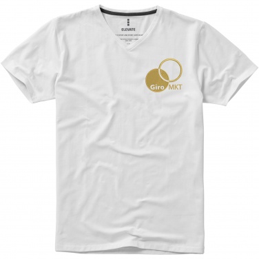 Logo trade corporate gifts picture of: Kawartha short sleeve men's organic V-neck t-shirt