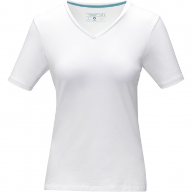Logotrade promotional gift image of: Kawartha short sleeve women's organic V-neck t-shirt
