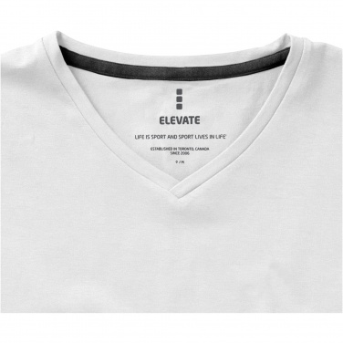 Logo trade promotional merchandise picture of: Kawartha short sleeve women's organic V-neck t-shirt