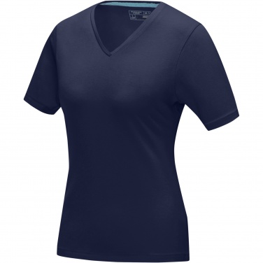 Logotrade promotional item picture of: Kawartha short sleeve women's organic V-neck t-shirt