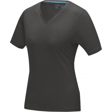 Logo trade promotional products image of: Kawartha short sleeve women's organic V-neck t-shirt