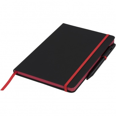 Logo trade business gift photo of: Noir Edge medium notebook
