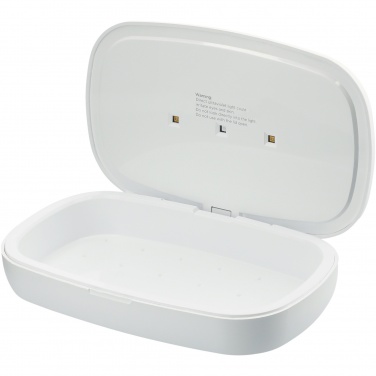 Logo trade business gift photo of: Capsule UV smartphone sanitizer with 5W wireless charging pad
