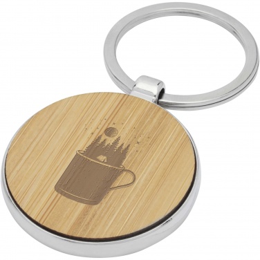 Logo trade corporate gift photo of: Nino bamboo round keychain