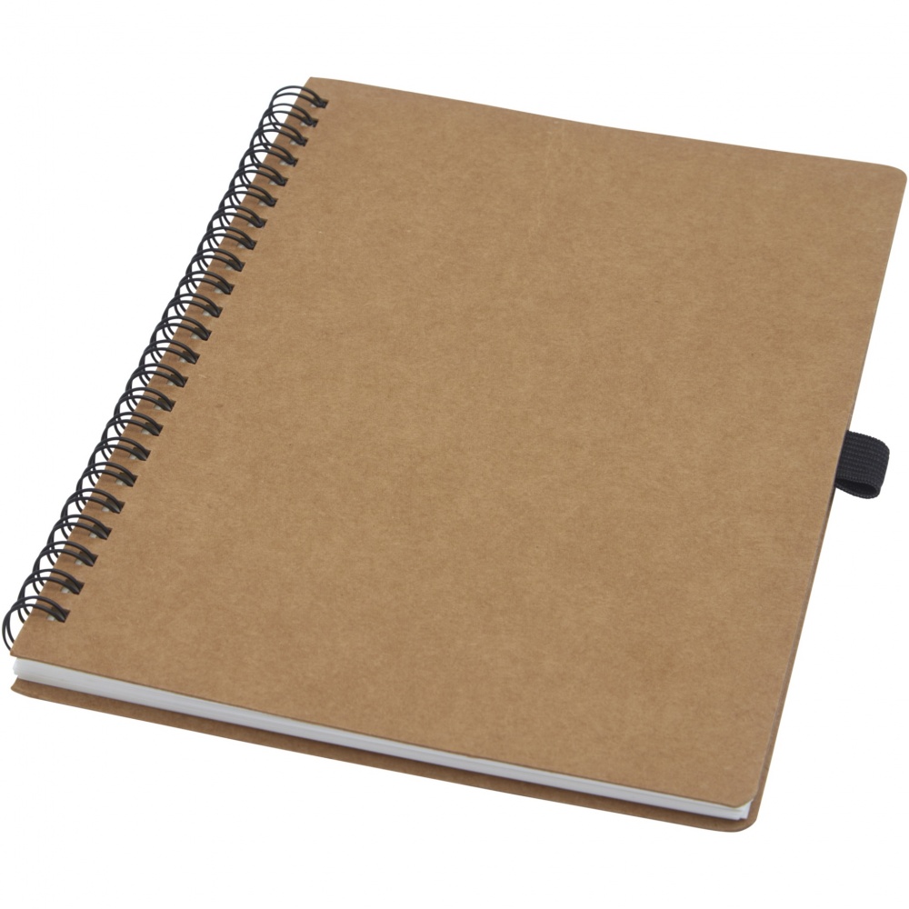 Logotrade corporate gifts photo of: Cobble A5 wire-o recycled cardboard notebook with stone paper