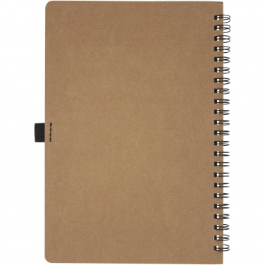 Logotrade promotional giveaway image of: Cobble A5 wire-o recycled cardboard notebook with stone paper