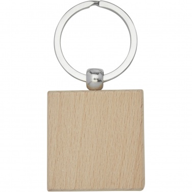 Logo trade promotional product photo of: Gioia beech wood squared keychain
