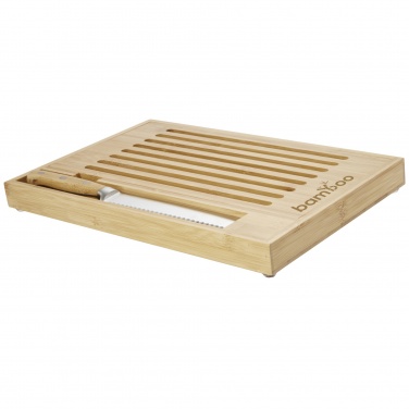 Logo trade advertising product photo of: Pao bamboo cutting board with knife