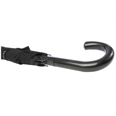 Logotrade promotional gift image of: Fontana 23" auto open umbrella with carbon look and crooked handle