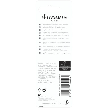 Logo trade promotional products picture of: Waterman ballpoint pen refill