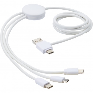 Logo trade advertising products image of: Pure 5-in-1 charging cable with antibacterial additive