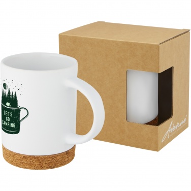 Logo trade business gift photo of: Neiva 425 ml ceramic mug with cork base