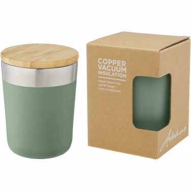 Logotrade promotional item image of: Lagan 300 ml stainless steel tumbler with bamboo lid