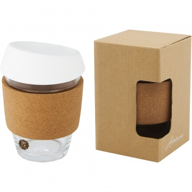 Logotrade corporate gift image of: Lidan 360 ml borosilicate glass tumbler with silicone lid