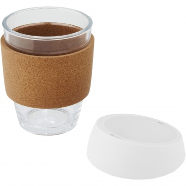 Logotrade promotional giveaway image of: Lidan 360 ml borosilicate glass tumbler with silicone lid