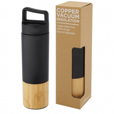 Logo trade promotional merchandise image of: Torne 540 ml  stainless steel bottle with bamboo outer wall