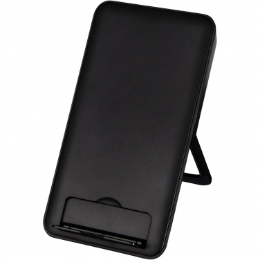 Logo trade business gift photo of: Loop 10W recycled plastic wireless charging pad with phone stand