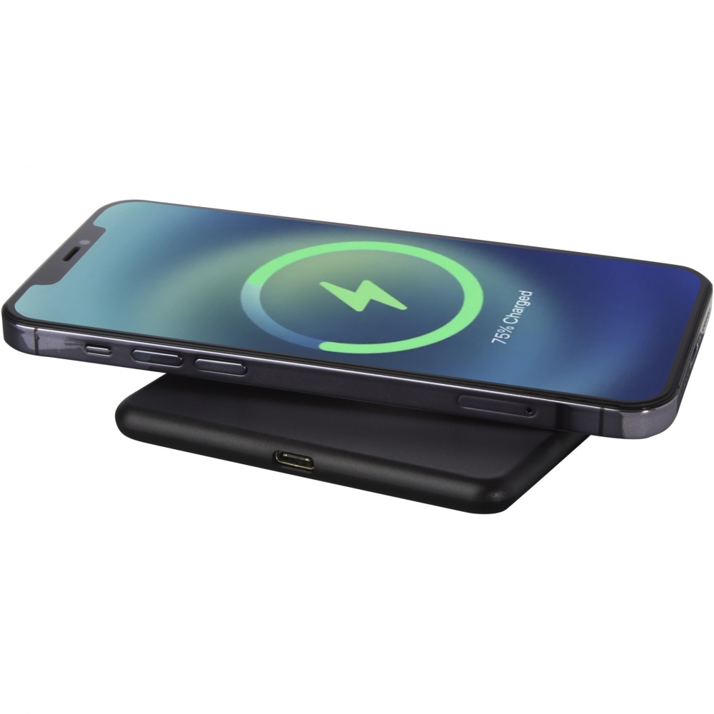 Logo trade promotional merchandise image of: Loop 10W recycled plastic wireless charging pad