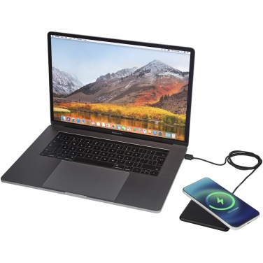 Logo trade corporate gifts image of: Loop 10W recycled plastic wireless charging pad