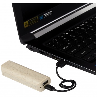 Logo trade promotional giveaway photo of: Yoko 1200mAh wheat straw power bank