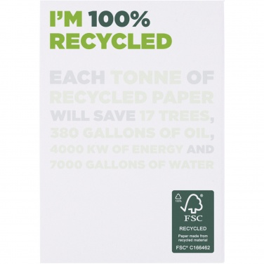 Logo trade promotional products image of: Desk-Mate® A7 recycled notepad