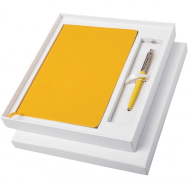 Logo trade business gifts image of: Parker Classic notebook and Parker pen gift box
