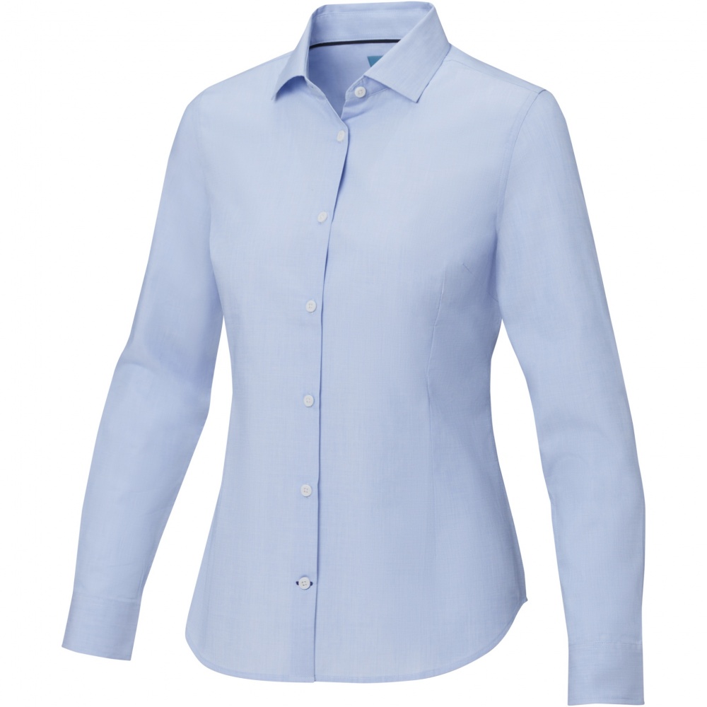 Logo trade promotional merchandise image of: Cuprite long sleeve women's organic shirt