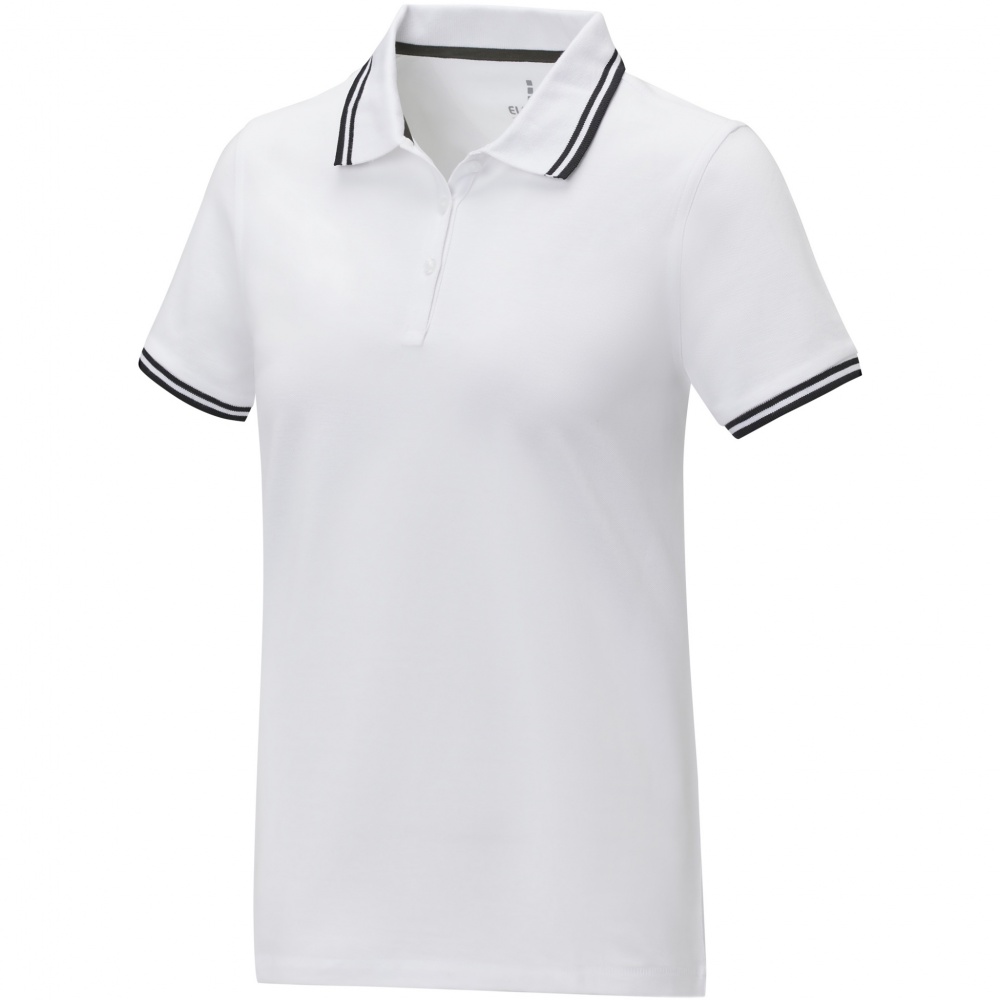 Logo trade promotional item photo of: Amarago short sleeve women's tipping polo