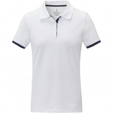 Logo trade promotional giveaways picture of: Morgan short sleeve women's duotone polo