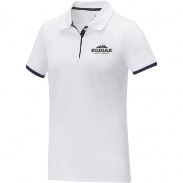 Logo trade promotional merchandise photo of: Morgan short sleeve women's duotone polo