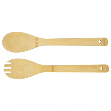 Logo trade promotional item photo of: Argulls bamboo salad bowl and tools