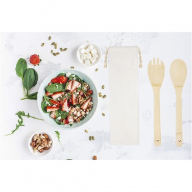 Logotrade promotional item picture of: Endiv bamboo salad spoon and fork