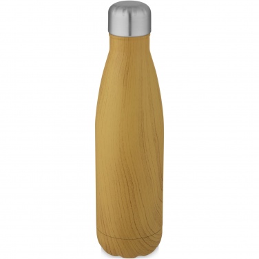 Logo trade promotional merchandise image of: Cove 500 ml vacuum insulated stainless steel bottle with wood print