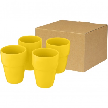 Logo trade corporate gifts picture of: Staki 4-piece 280 ml stackable mug gift set