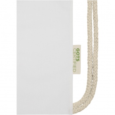 Logotrade corporate gift image of: Orissa 140 g/m² organic cotton drawstring bag 5L