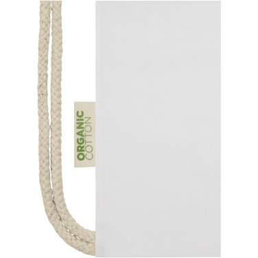 Logo trade promotional giveaway photo of: Orissa 140 g/m² organic cotton drawstring bag 5L